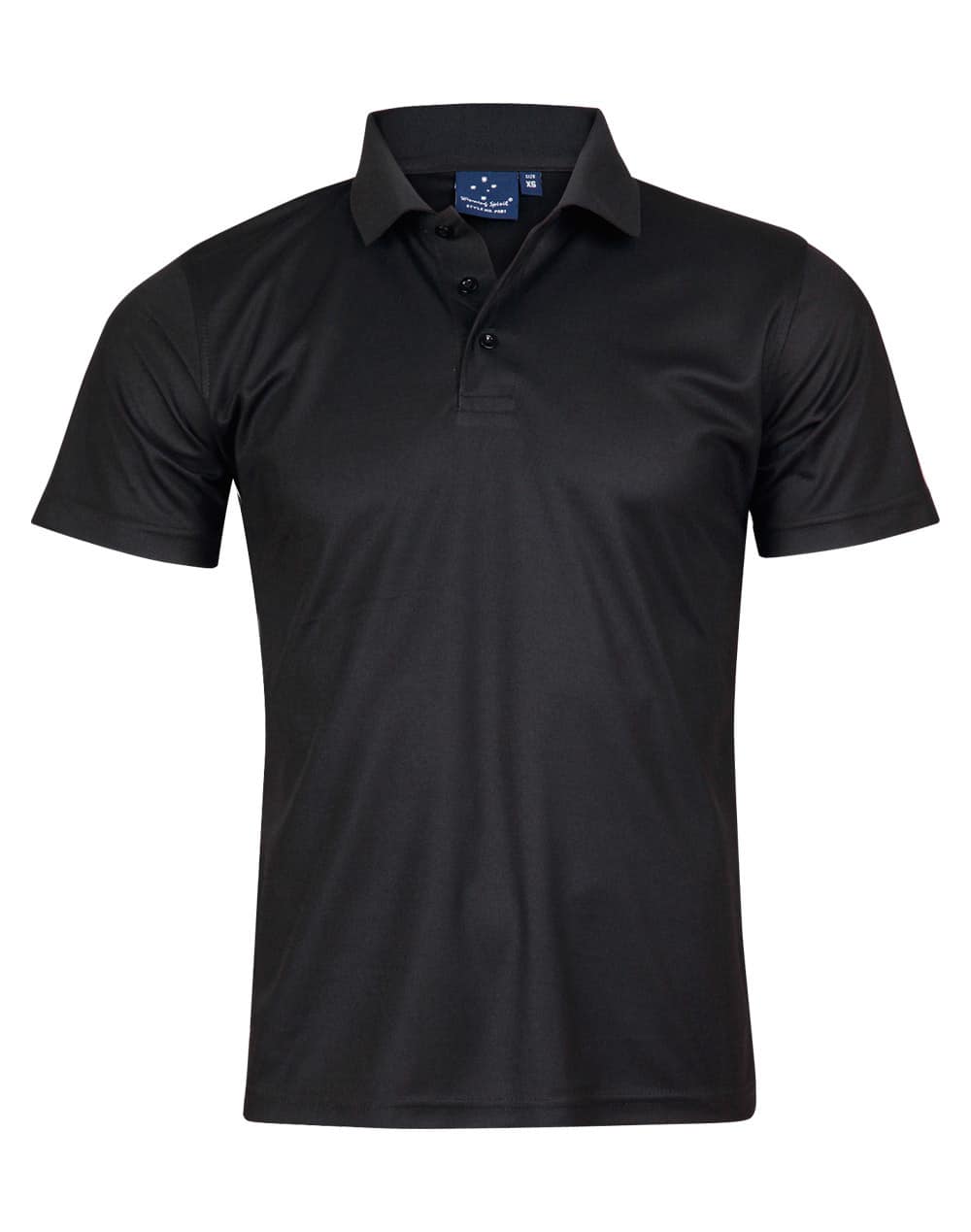 Black Mens Easy Fit Polo