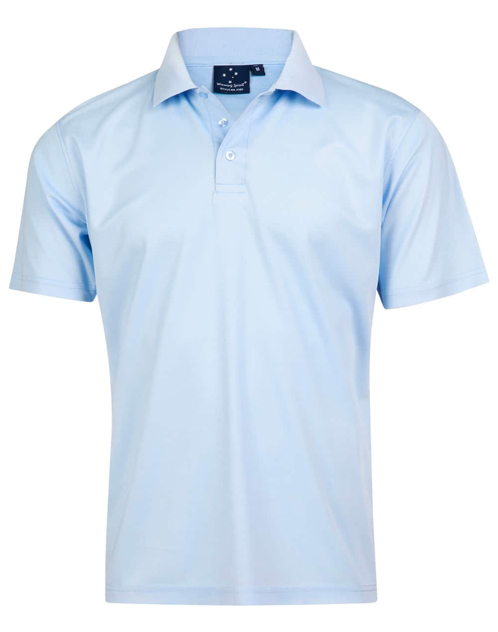 Sky Blue Mens Easy Fit Polo