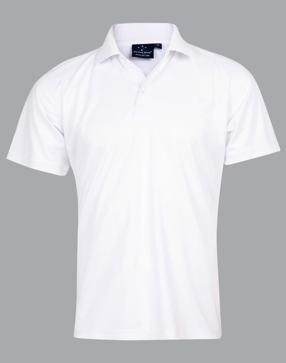 White Mens Easy Fit Polo