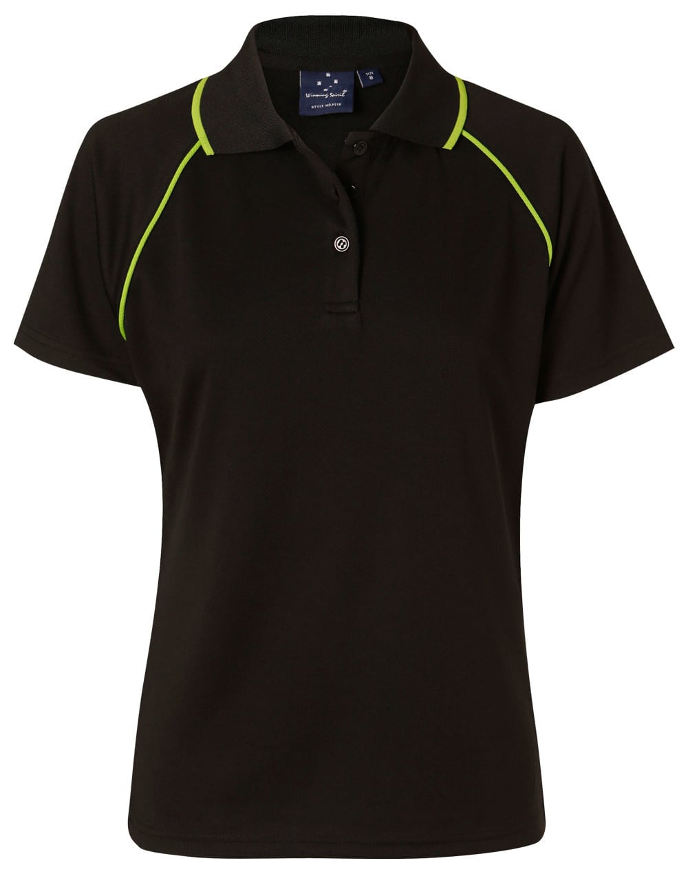 Black/Lime The Ladies Champion Polo