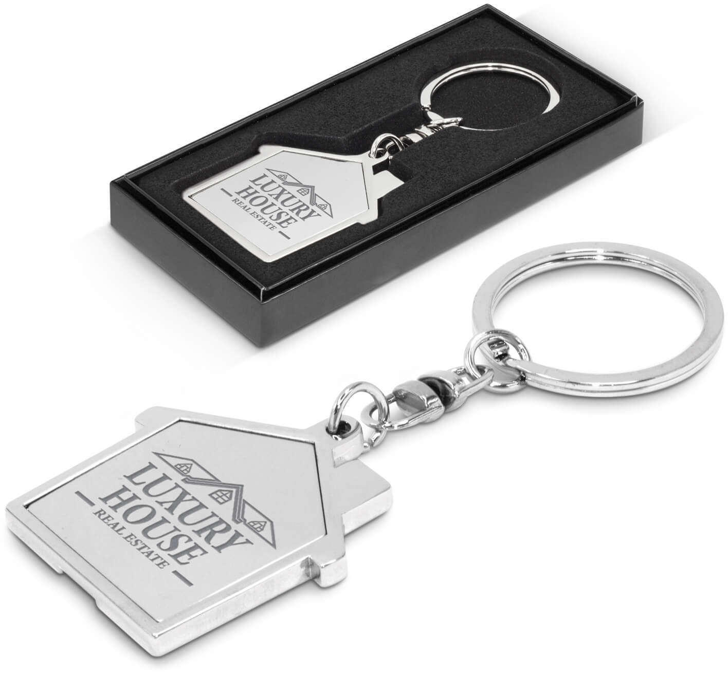 House Metal Key Ring