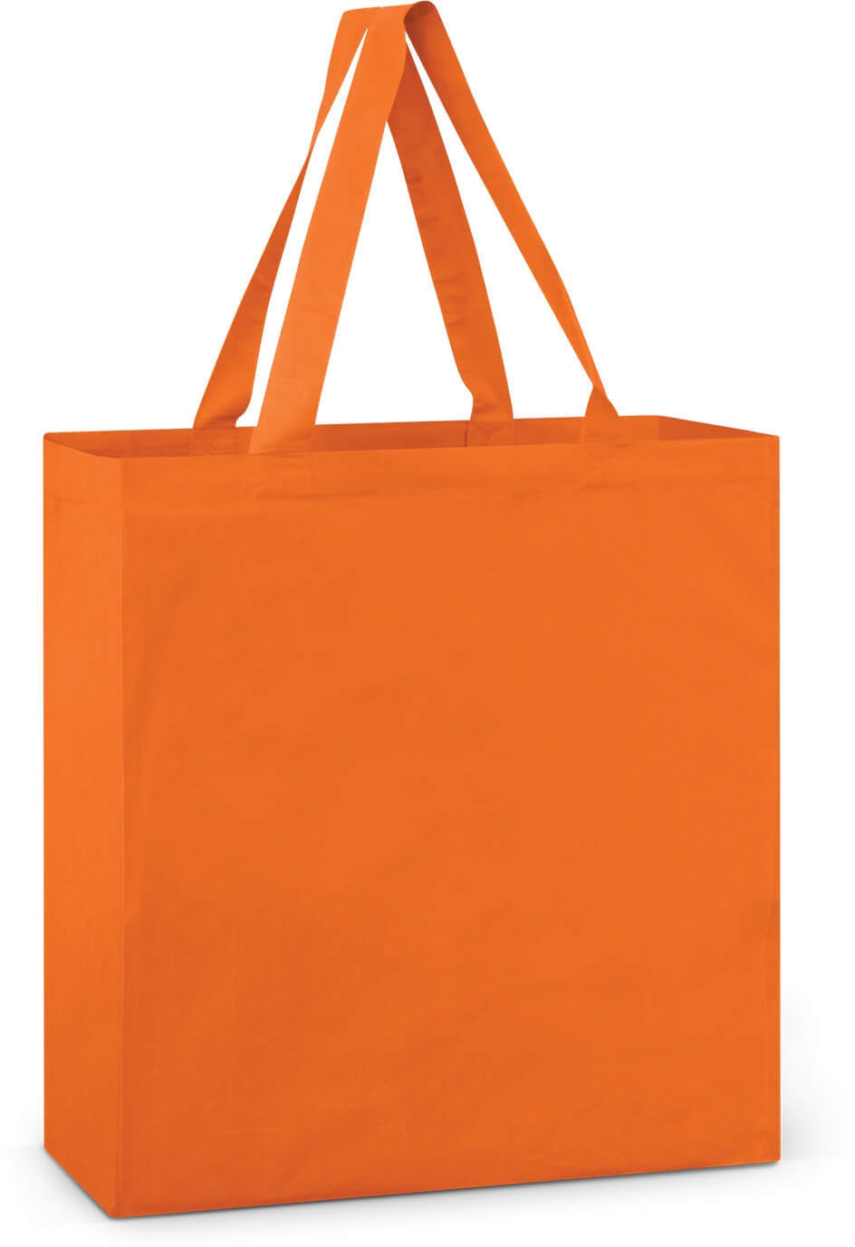 Orange Cotton Shopper Bag 