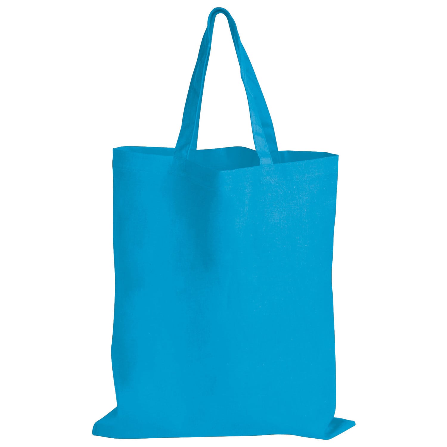 Light Blue Coloured Cotton Short Handle Totes