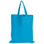 Light Blue Coloured Cotton Short Handle Totes