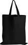 Black Coloured Cotton Short Handle Totes