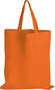 Orange Coloured Cotton Short Handle Totes