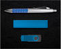 Superior Gift Set - Bling Pen Velocity Power Bank Swivel Flash Drive