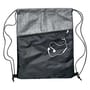 Black/Silver Silver Strider Drawstring Bag