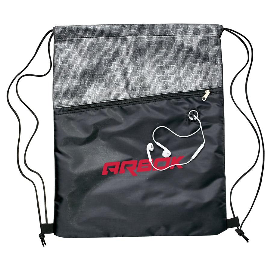 Silver Strider Drawstring Bag