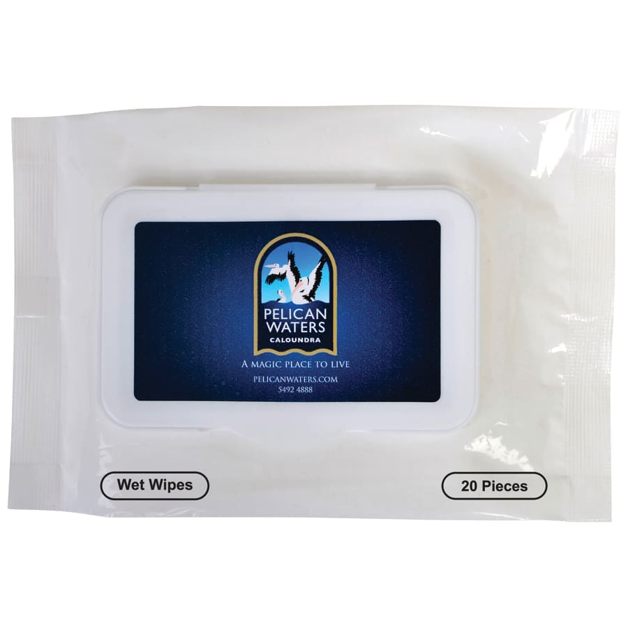 Full Colour Antibacterial Wipes in Packet