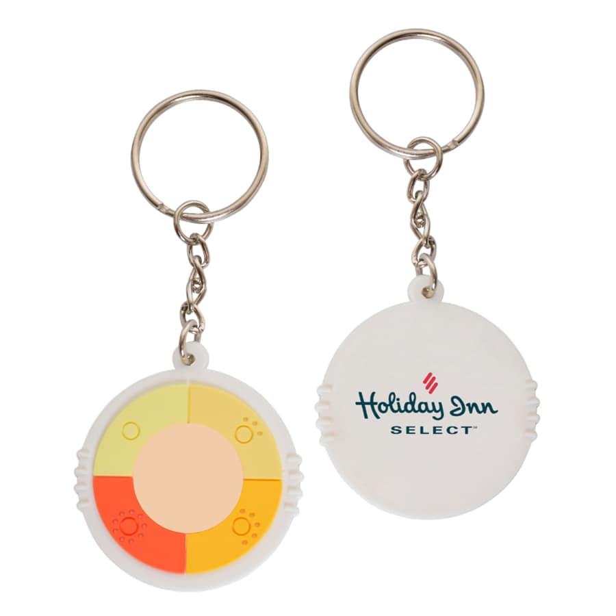 White/Orange UV Keychain