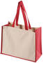 Red Natural Uber Cotton Canvas Tote Bag