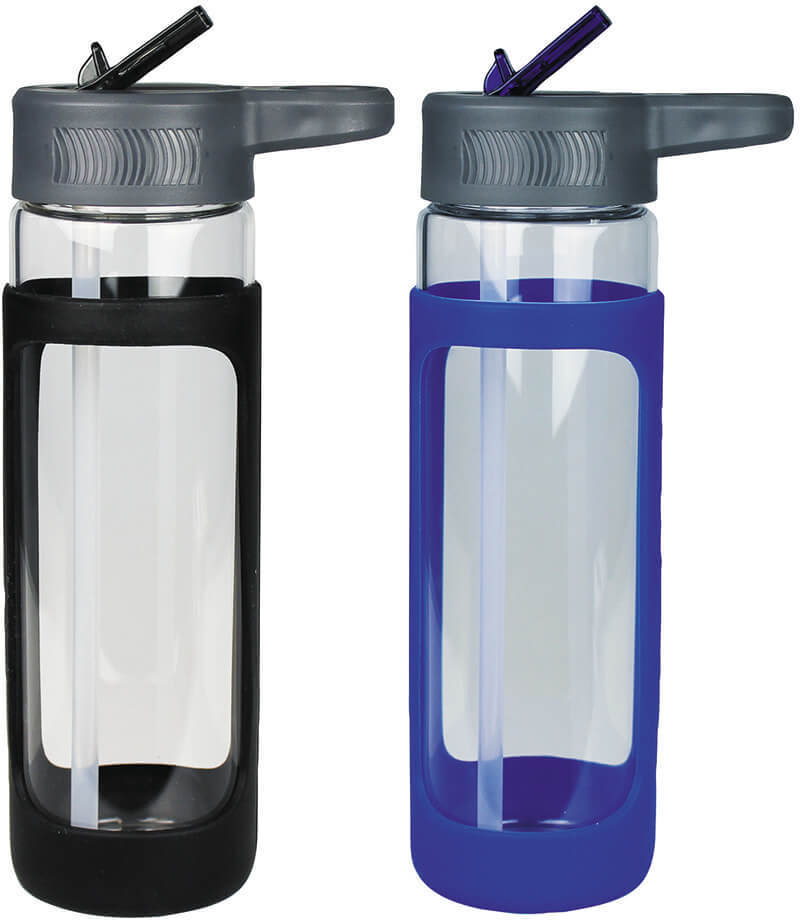 Uber 600ml Glass Drink Bottle with Sipper