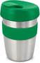 Dark Green Reusable Coffee Cup  + Silicone Band