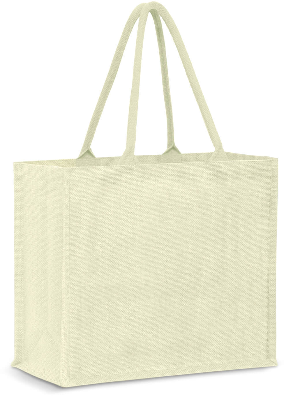 White Athena Jute Tote Bag - Colour Match