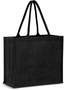 Black Athena Jute Tote Bag - Colour Match