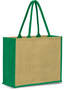 Natural/Green Icara Jute Tote Bag