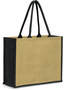 Natural/Black Icara Jute Tote Bag