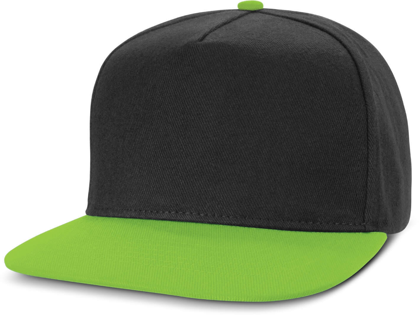 Black/Bright Green Infidel Contrast Flat Peak Cap