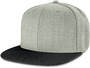 Light Grey/Black Cougar Flat Peak Cap