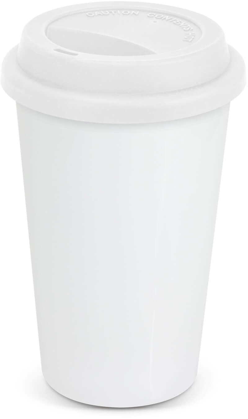 White Inca Double Wall Coffee Cup - Full Colour