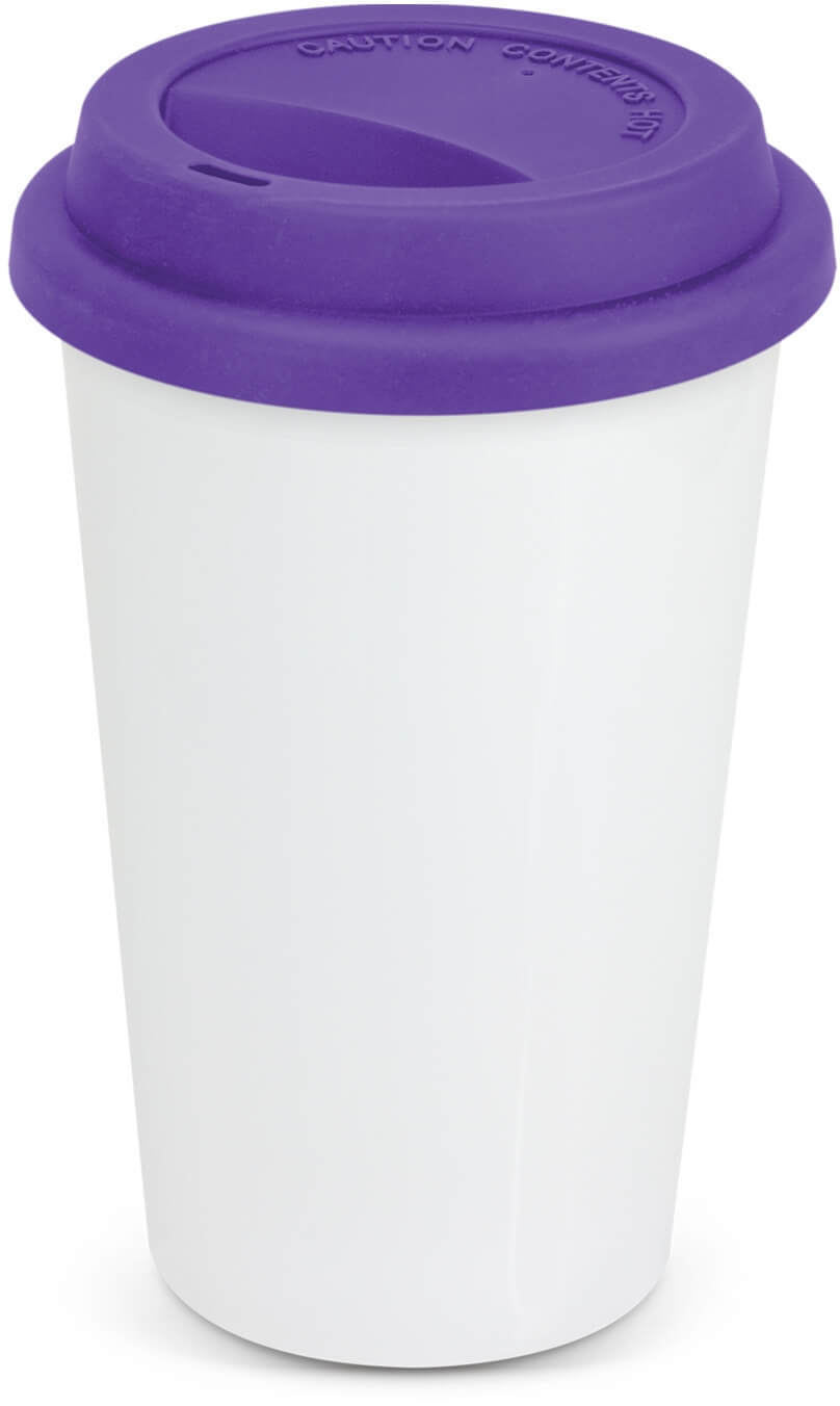 Purple Inca Double Wall Coffee Cup - Full Colour