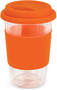 Orange 350ml Inca Double Wall Glass Cup