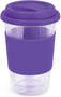 Purple 350ml Inca Double Wall Glass Cup