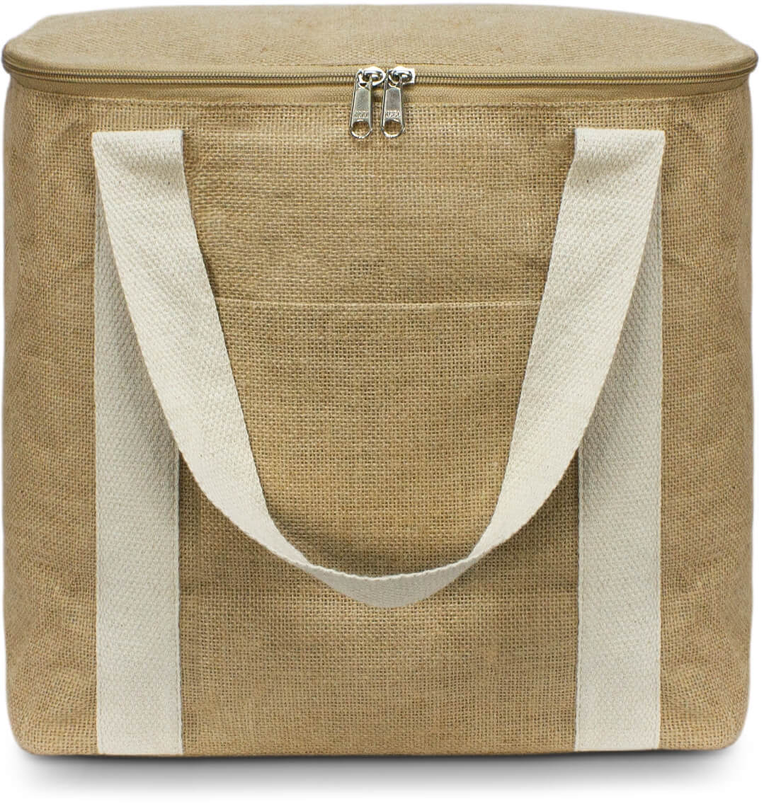 Large Natural Jute Cooler Bag - 19ltr