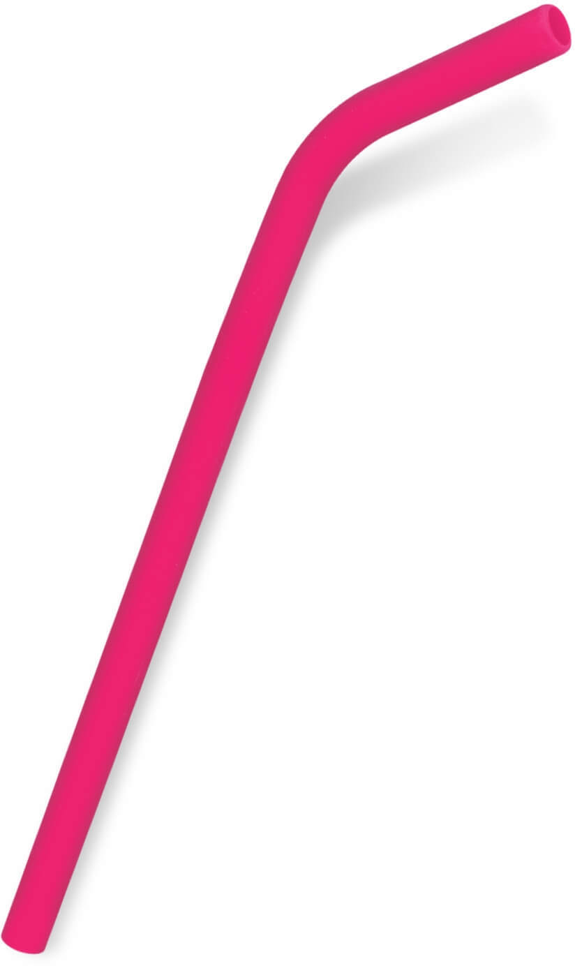 Pink Silicone Reusable Drinking Straw