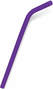 Purple Silicone Reusable Drinking Straw