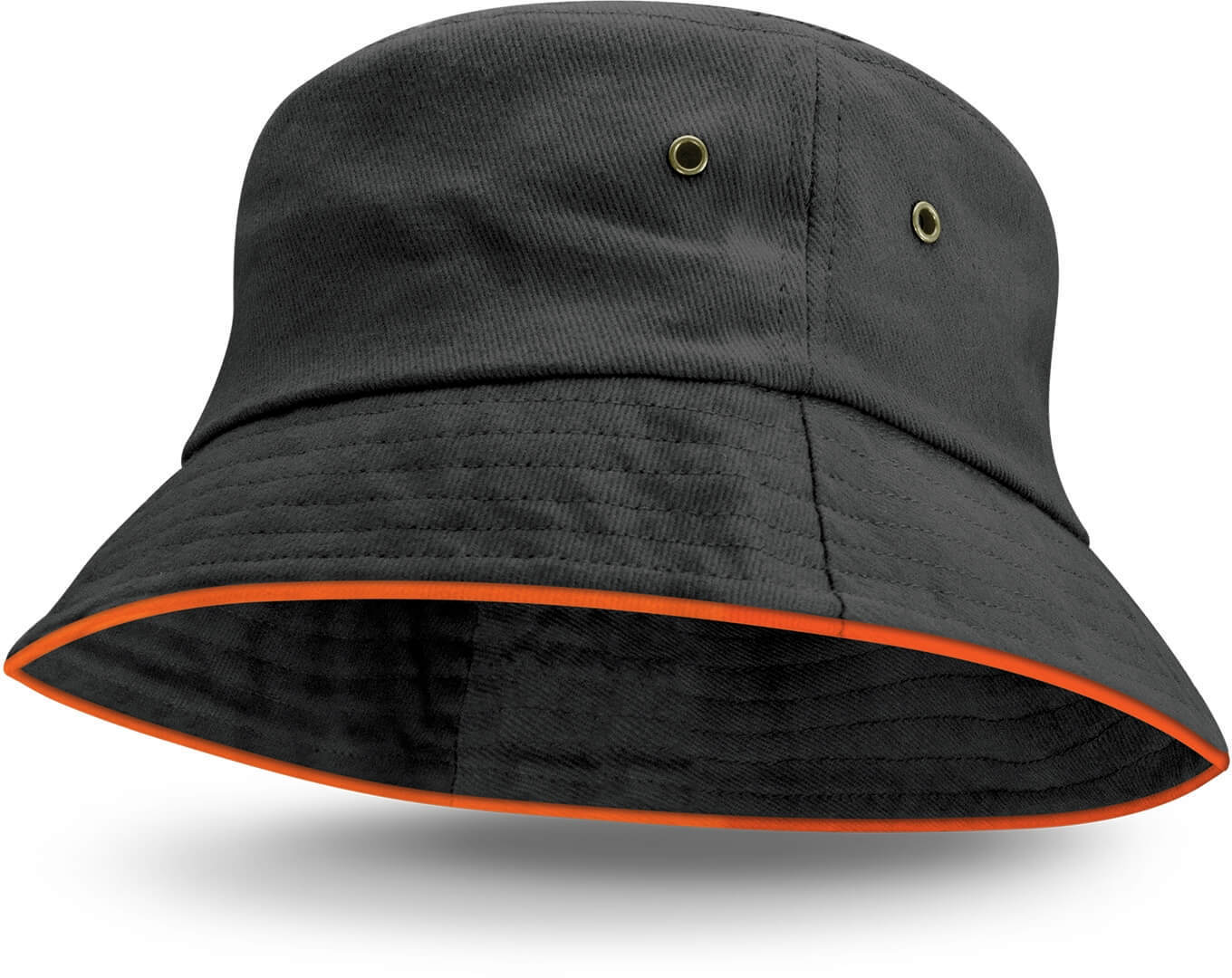 Orange Bondi Premium Bucket Hat - Coloured Sandwich Trim