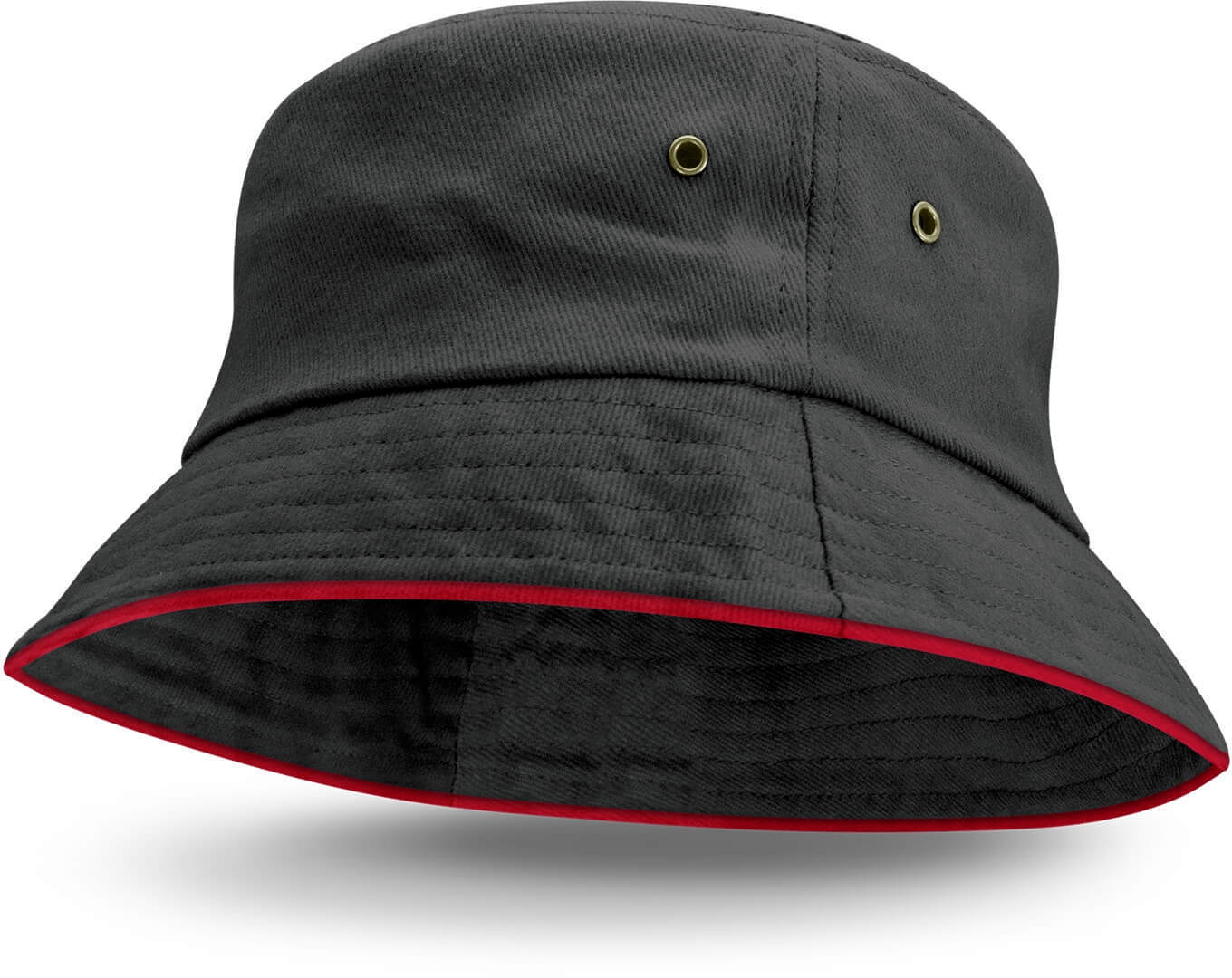 Red Bondi Premium Bucket Hat - Coloured Sandwich Trim