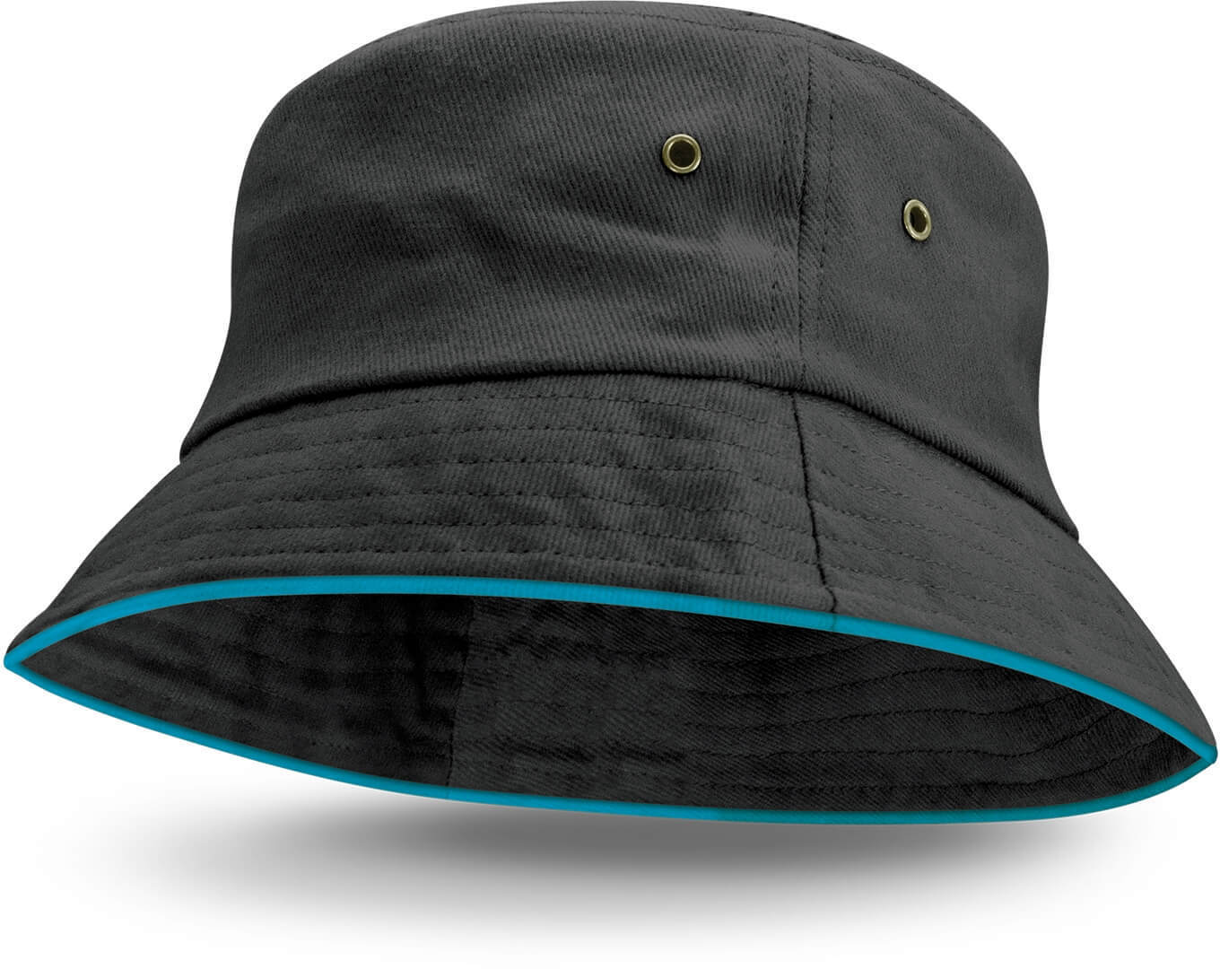 Light Blue Bondi Premium Bucket Hat - Coloured Sandwich Trim