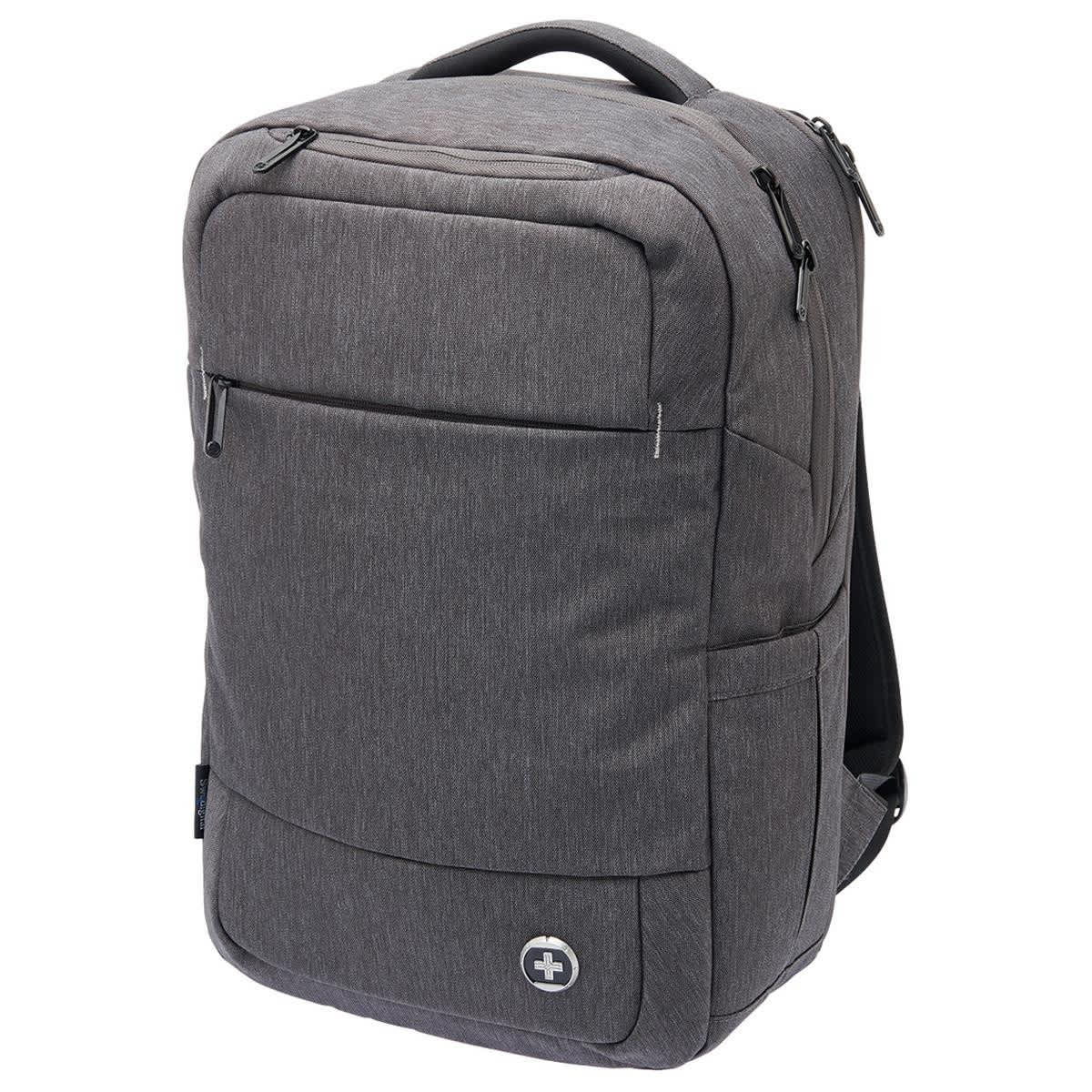 Charcoal Heather Swissdigital Calibre Backpack with RFID