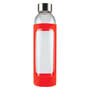 Red Caprice 550 ml Glass Drink Bottle with Silicone Sleeve 