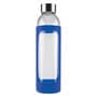 Dark Blue Caprice 550 ml Glass Drink Bottle with Silicone Sleeve 