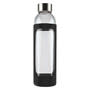 Black Caprice 550 ml Glass Drink Bottle with Silicone Sleeve 