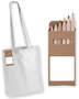 White Cotton Bag with Colouring Pencils