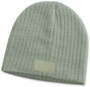 Light Grey Nebraska Cable Knit Beanie with Patch