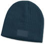 Navy Nebraska Cable Knit Beanie with Patch