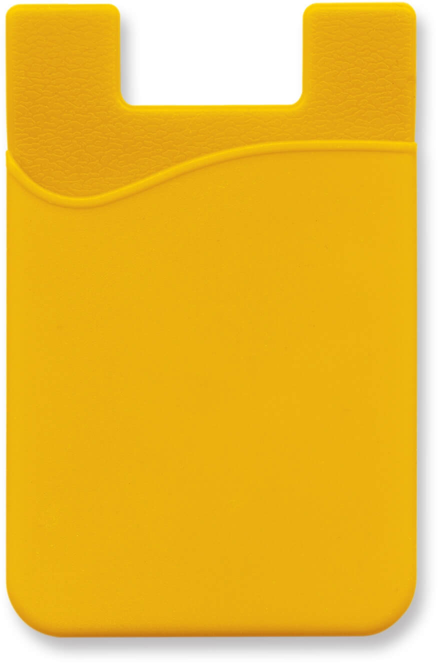 Yellow Silicone Phone Wallet - Full Colour