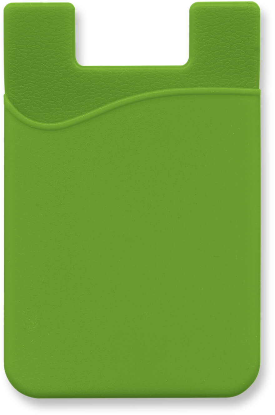 Bright Green Silicone Phone Wallet - Full Colour