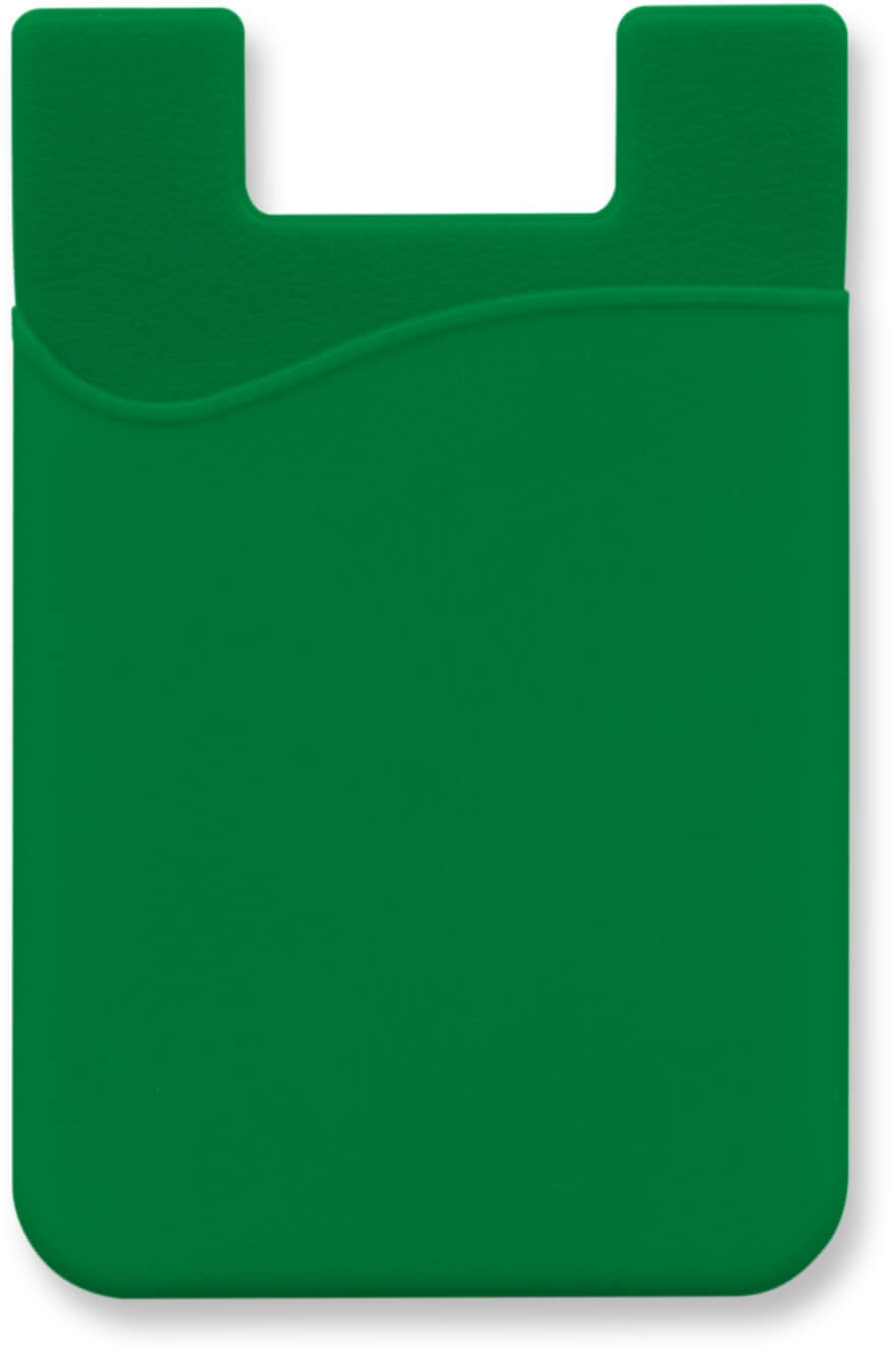 Dark Green Silicone Phone Wallet - Full Colour