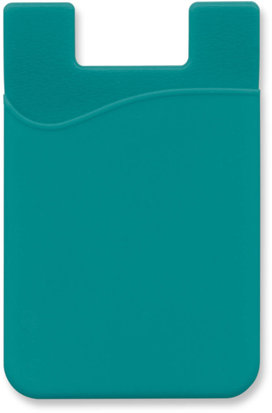 Teal Silicone Phone Wallet - Full Colour