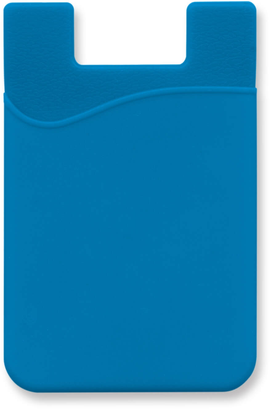 Light Blue Silicone Phone Wallet - Full Colour