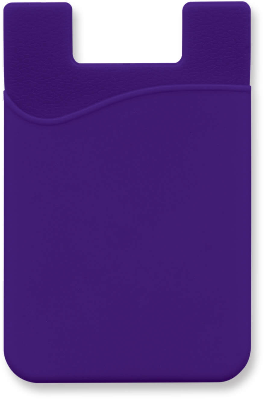 Purple Silicone Phone Wallet - Full Colour