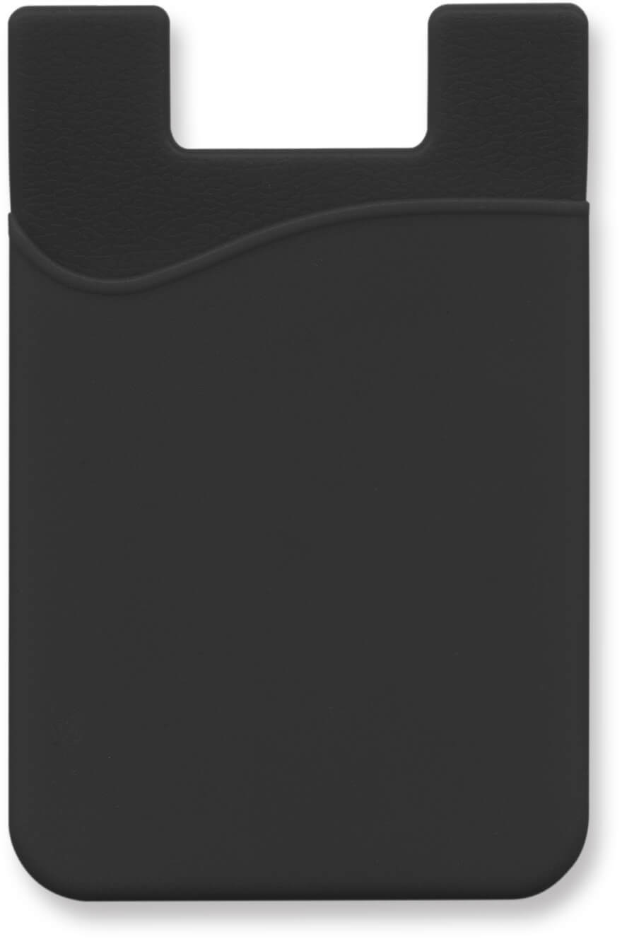 Black Silicone Phone Wallet - Full Colour