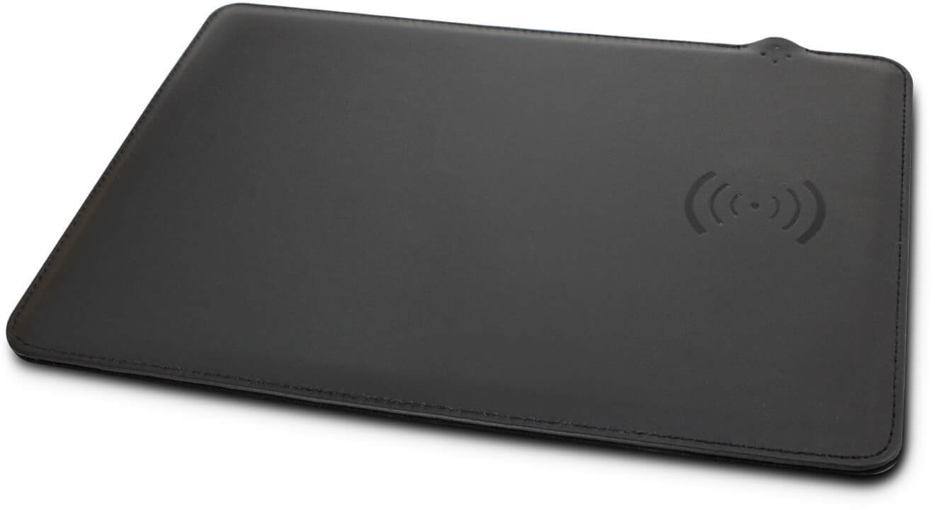 Black Davros Wireless Charging Mouse Mat