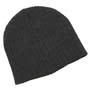 Black Heather Heather Cable Knit Beanie